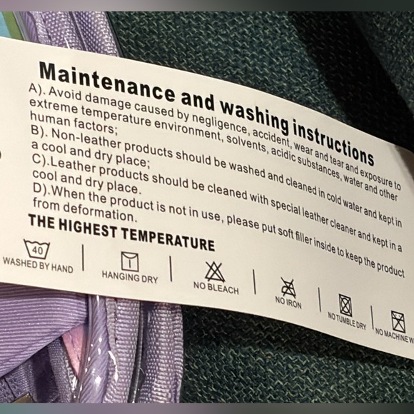 Purple Clear Backpack with Rainbow Accents heavy duty for school stadium approve - Picture 13 of 15